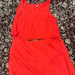 Old Navy Red Two-Piece Set